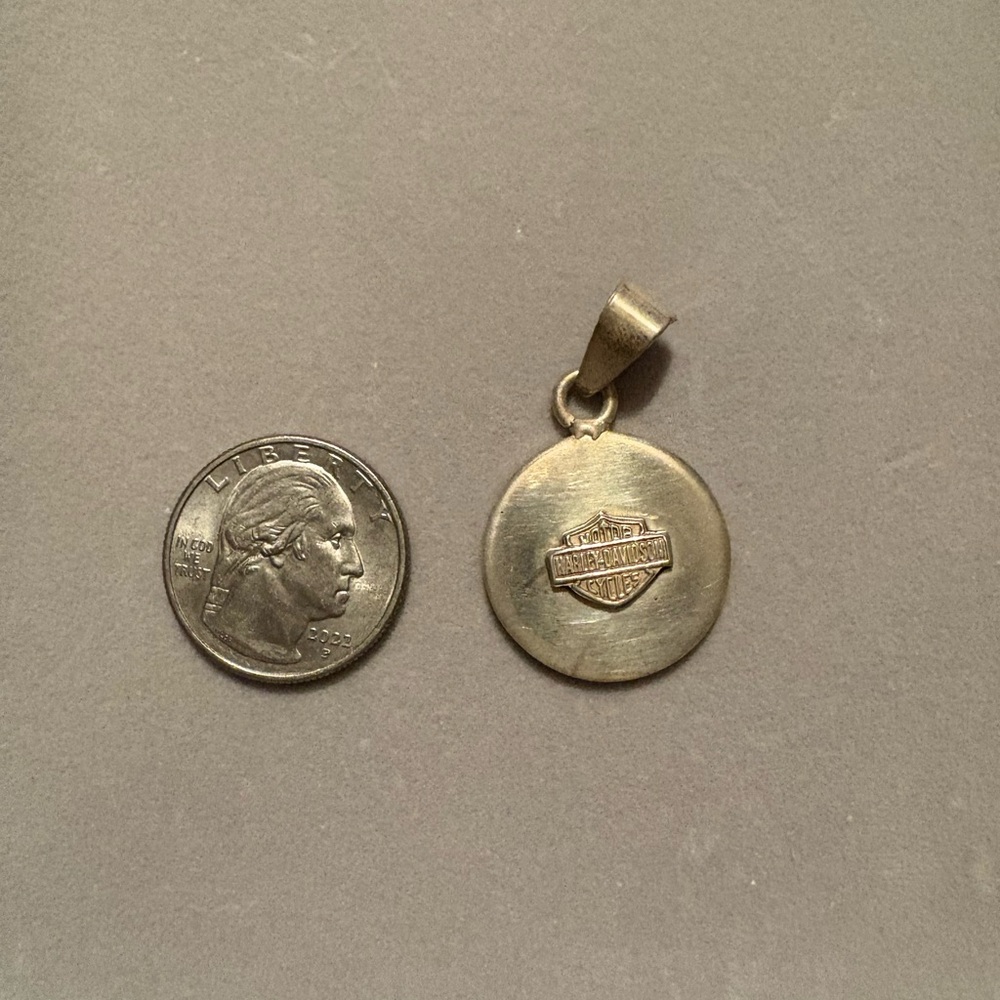 Harley Davidson sterling silver charm / pendant